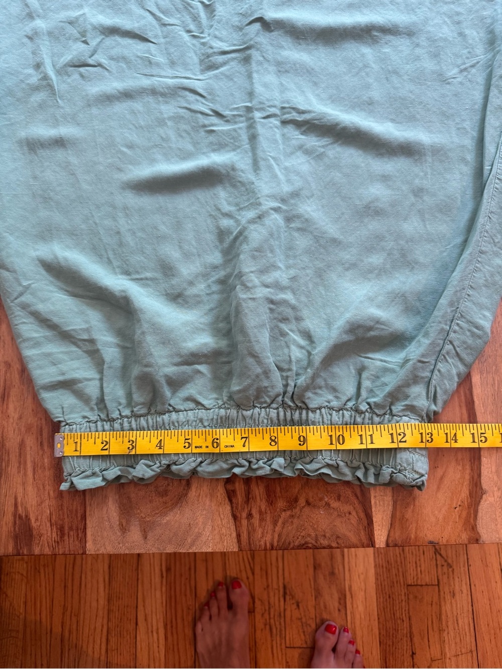 Zara linen green long skirt size XS in like new condition - Picture 7 of 9